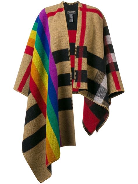 burberry rainbow poncho replica|burberry poncho.